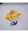 Bracelet jaune - Ancre Argentée - Réglable