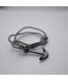 Bracelet GRIS - Ancre NOIR - Réglable