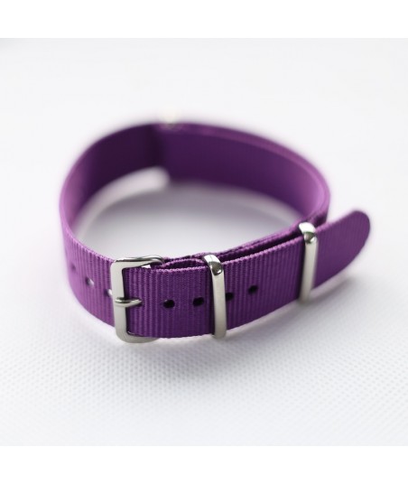 Bracelet NATO Mauve - Largeur : 18mm