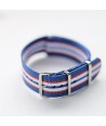 Bracelet NATO ''Australie'' Bleu / Rouge / Blanc - Largeur : 22mm