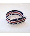 Bracelet NATO Americain - Bleu / Blanc / Rouge - Largeur : 20 mm