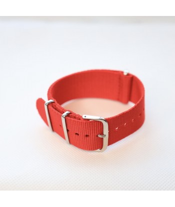 Bracelet NATO Rouge - Largeur : 18mm