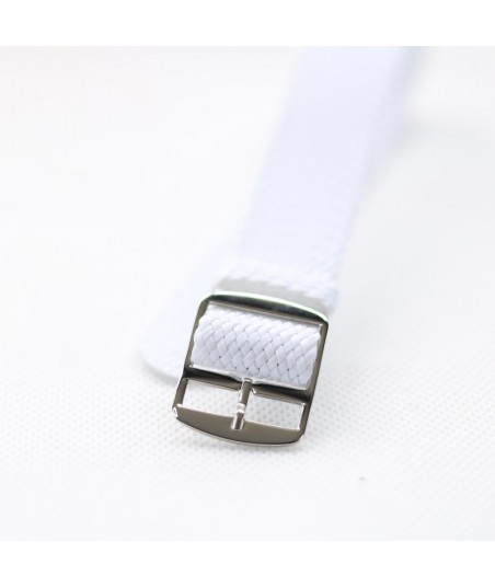 BRACELET PERLON BLANC - BOUCLE SILVER - 18MM