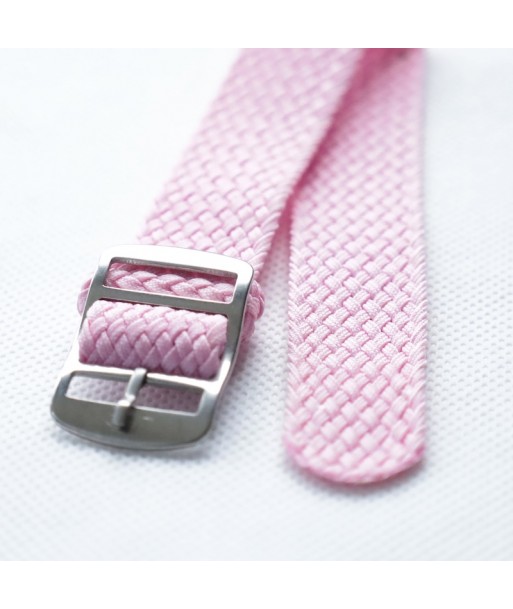 BRACELET PERLON ROSE - BOUCLE SILVER - 20MM