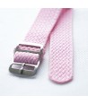 BRACELET PERLON ROSE - BOUCLE SILVER - 20MM