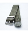 BRACELET PERLON VERT - BOUCLE SILVER - 22MM