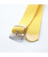 BRACELET PERLON JAUNE - BOUCLE SILVER - 18MM