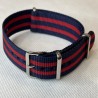 Bracelet NATO Bleu / Rouge / Bleu - Largeur : 22mm