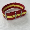Bracelet NATO Rouge / Jaune - Largeur : 22 mm