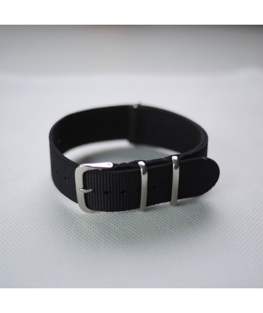 Bracelet NATO Noir - Largeur : 22mm