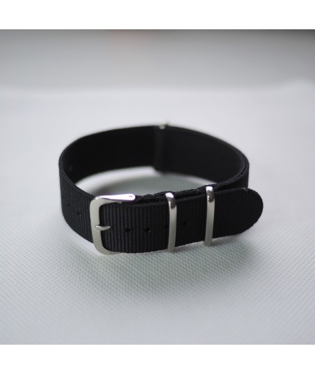 Bracelet NATO Noir - Largeur : 22mm